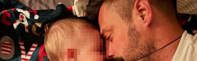 Vasić ljubi sina kojeg je dobio pre nekoliko meseci, on čvrsto drži krst: Ova slika istopila je srca
