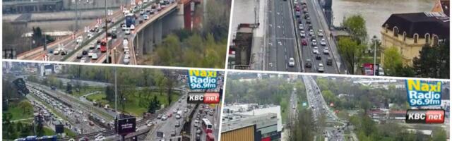 ZASTOJA NEMA, SVE TEČE! Trenutno najopterećeniji Brankov most, ali sve se kreće: Na Pančevcu kao podmazano kad nema kiše (FOTO)