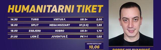 Humanitarni tiket u podne: Đorđe Milovanović tipuje za Udruženje roditelja dece sa autizmom “Svoj svet” iz Novog Sada
