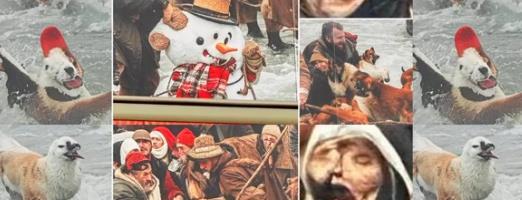 Jeziv mural osvanuo na zgradi: Nagrižene ljudske figure i demonski Sneško! Odmah je uklonjen (uznemirujuće)