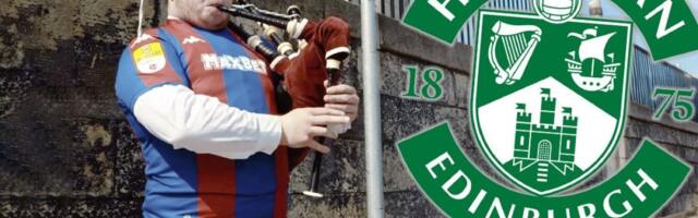 Škoti, kapa dole: Navijači Hibernijana u dresu Partizana i sa gajdama dočekao crno-bele (VIDEO)