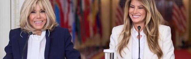 Melanija i Brižit najbolje drugarice? Stajlinzima zasenile i robota - prve dame nikad lepše (FOTO)