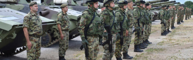 У току обука тенкиста Четврте бригаде копнене војске на полигону код Врања