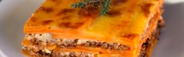 Lazanje od batata i tri vrste sira: Prelivene glazurom od brusnica (RECEPT+VIDEO)