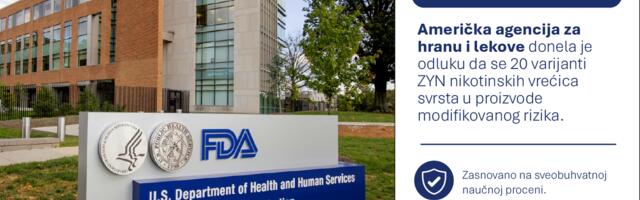FDA svrstala ZYN nikotinske vrećice u kategoriju proizvoda sa modifikovanim rizikom