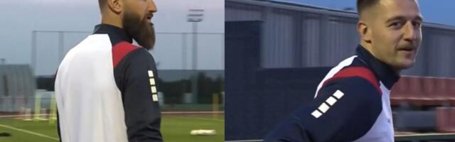 Vanja prvi došao na trening Srbije posle povratka među Orlove, Sergej  na teren izašao sa neočekivanim kolegom