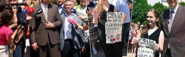 Dirljiv susret u Svilajncu: Desetogodišnja Emilija oduševila Vučića porukom koju je nosila na transparentu (VIDEO)