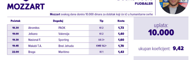 Humanitarni tiket u podne: Božićna tipovanja Duška Tošića za lečenje mališana Olivera Pala Gaodija