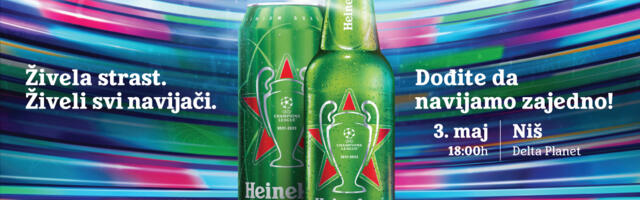 Heineken® te poziva na ekskluzivno gledanje polufinala UEFA Lige šampiona u Nišu, ispred TC Delta planet
