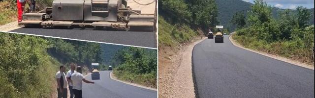 Radosna vijest za Paljevo: Počelo asfaltiranje puta, projekat finansira Kabinet ministra Zukorlića