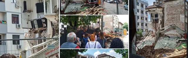 Protest zbog urušavanja zgrade na Vračaru, traži se ostavka Vesića