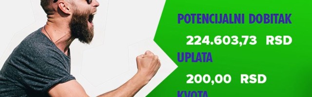 LUDI TIKET, utorak, 224.603 dinara: Osam komada u glavu