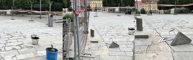 Radnici na terenu: Saniraju se oštećenja na centralnom gradskom trgu