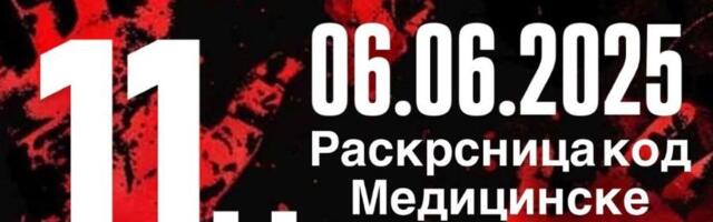 Blokada raskrsnice kod Medicinske škole u znak podrške i sećanja