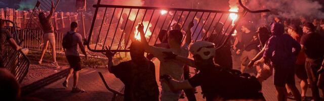 Veliki studentski protest na Slaviji u Beogradu, incidenti po završetku