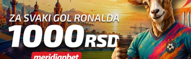 Voleli ga ili ne – večeras navijate za Ronalda! Meridian za svaki gol Portugalca daje 1.000 DINARA!