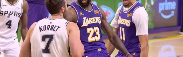 Ovo je bilo brutalno: Šokiraće vas šta je Lebron Džejms sa 40 godina uradio 216 cm visokom protivničkom centru