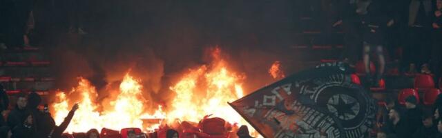 Partizanovi navijači spalili južnu tribinu Marakane, šteta procenjena na 200.000 evra!