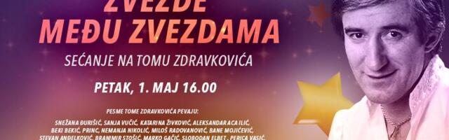 KONCERT “ZVEZDE MEĐU ZVEZDAMA - SEĆANJE NA TOMU ZDRAVKOVIĆA” -  danas od 16.00 na Kurir televiziji
