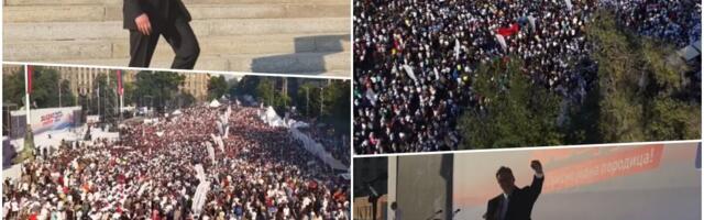 "PONOSAN NA NAŠ NAROD! HVALA, SRBIJO!" Vučić podelio snimke sa više od 200.000 ljudi na veličanstvenom skupu, pa se NJIMA direktno obratio! (VIDEO)