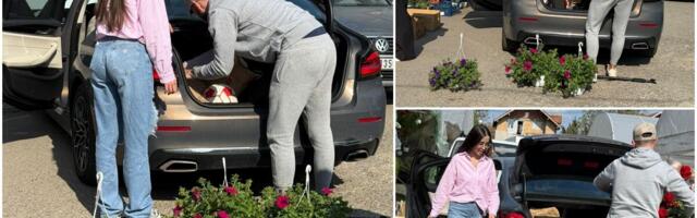 MARKO GAČIĆ NAKUPOVAO CVEĆE NOVOJ DEVOJCI, A ONDA JE ISPIPKAO U AUTU! Zatekli smo uh na licu mesta, evo šta su sve radili na pijaci (FOTO)