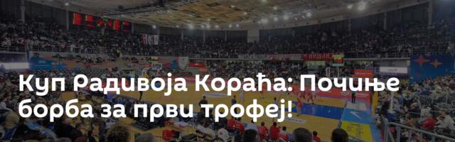 Куп Радивоја Кораћа: Почиње борба за први трофеј!