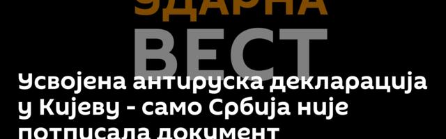 Усвојена антируска декларација у Кијеву - само Србија није потписала документ