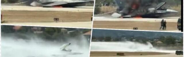 PAKAO NA ZAKINTOSU USRED TURISTIČKE SEZONE: Zapalio se F-16 tokom leta, morao HITNO da sleti! (VIDEO)