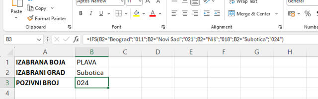 Višestruko grananje u Excel izveštajima