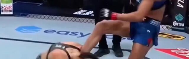 Napucala je protivnicu u glavu "kao fudbalsku loptu", a onda je viđena jedna od najkontroverznijih scena u UFC