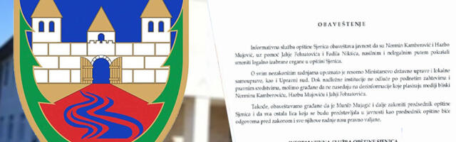 Opština Sjenica: Nasilnim i nelegalnim putem pokušana smjena vlasti