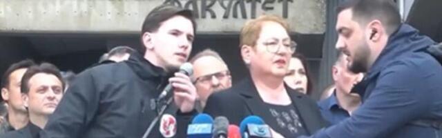 Studenti izviždali ministarku prosvete (VIDEO)