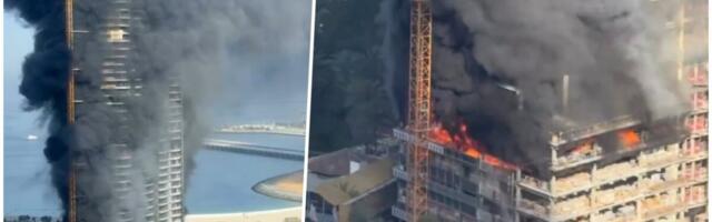 STRAVIČAN POŽAR U DUBAIJU! Širi se dramatičan snimak ogromnog crnog oblaka dok buktinja guta zgradu (VIDEO)