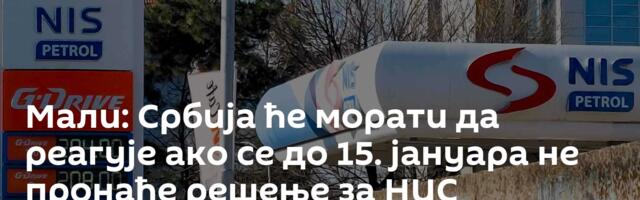 Мали: Србија ће морати да реагује ако се до 15. јануара не пронађе решење за НИС