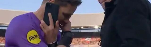 Nerealna scena: Sudija koji je pomogao Srbiji prekinuo meč kako bi se javio na telefon