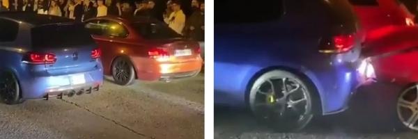 Nespretni vozač zakucao drugog učesnika nelegalne trke i pobegao