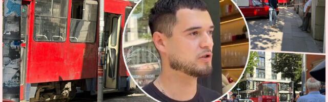 OVO JE MOGUĆI RAZLOG IZLETANJA TRAMVAJA IZ ŠINA NA DORĆOLU: Vozila je žena, a prednji deo je ulubljen skroz, zato smo mislili da je... (foto, video)