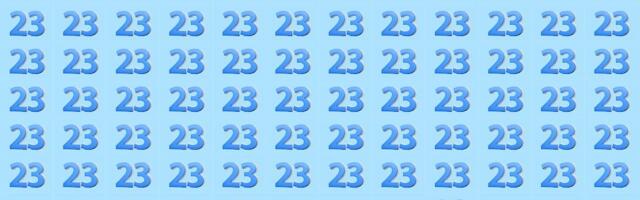 Viralna mozgalica: Svi vide samo broj 23, ali jedan 'uljez' se sakrio - imate 15 sekundi da ga nađete!