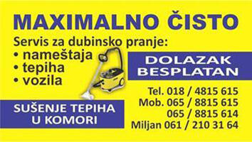 Tepih servis „Maximalno čisto“