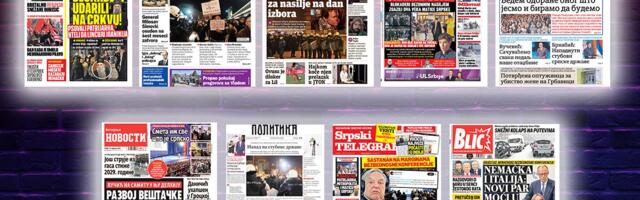 NASLOVNE STRANE SUTRAŠNJIH NOVINA: Prelistavanje štampe za sredu, 18. februar 2026. godine