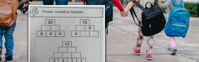 FOTKA DANA: Ovaj zadatak iz matematike za PRVI RAZRED uznemirio roditelje u Srbiji! Da li vi znate rešenje?