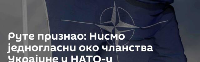 Руте признао: Нисмо једногласни око чланства Украјине у НАТО-у