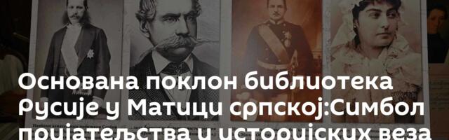 Основана поклон библиотека Русије у Матици српској:Симбол пријатељства и историјских веза два народа