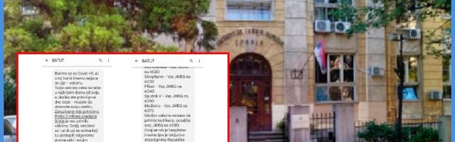 I nevakcinisani i vakcinisani dobijaju poruke iz Batuta: Šta stoji iza svega?