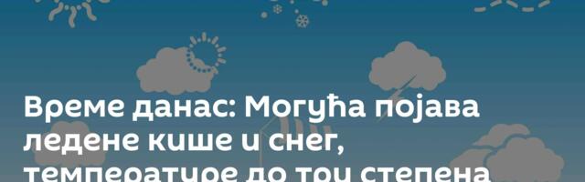 Време данас: Могућа појава ледене кише и снег, температуре до три степена