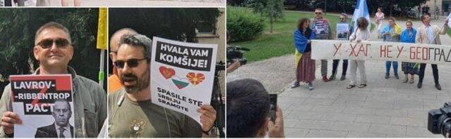 ŠAČICA NATO LOBISTA PROTESTUJE U PIONIRSKOM PARKU! (FOTO/VIDEO)
