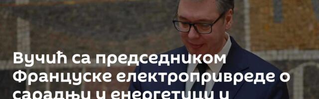 Вучић са председником Француске електропривреде о сарадњи у енергетици и нуклеарној енергији