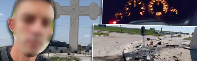 (UZNEMIRUJUĆI VIDEO) Snimao se za stori dok je jurio u smrt! Pustio ovu pesmu, pa se zakucao u betonski krst