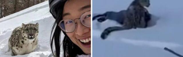 SEKUND PRE KATASTROFE Ovo je jezivi selfi skijašice pre nego što ju je napao snežni leopard