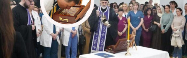 RED KAKAV SE NE VIĐA U POZNATOJ BOLNICI NA DEDINJU: Lekari i pacijenti zajedno pred velikom svetinjom koja je donela nadu (FOTO)